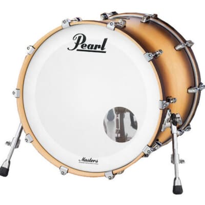 Pearl Masters Maple Complete 24"x18" Bass Drum Satin Natural Burst image 1
