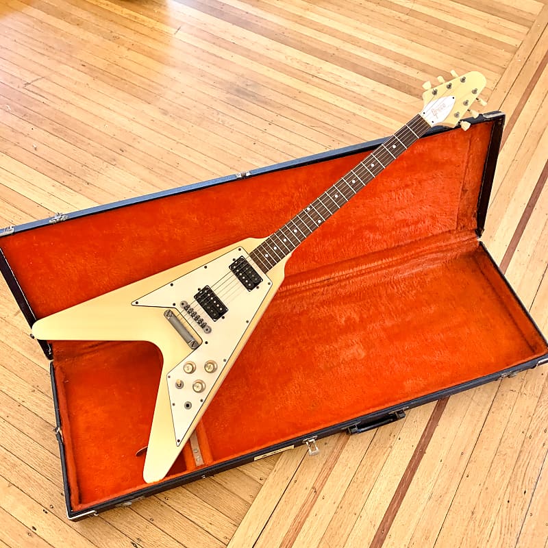 Greco Flying V 1982 White original vintage mij japan | Reverb