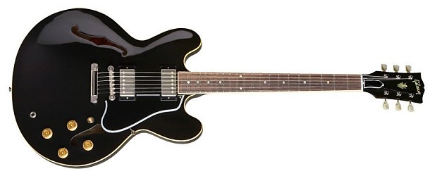 Gibson ES-335 Plain Top Semi Hollow Electric Dot Inlay Ebony