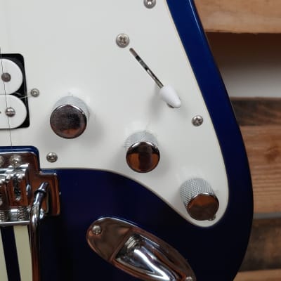 Lace Huntington Mooneyes Blue guitar With Hard Shell Case image 12