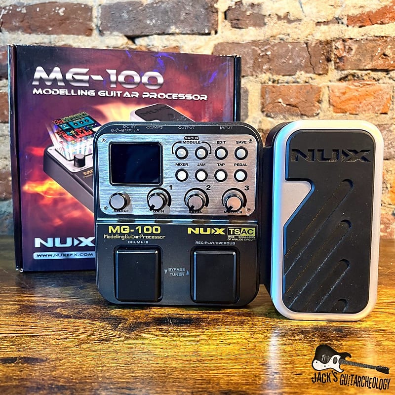 NUX FX MG-100 Modelling Guitar Processor Multi-Effects Unit (2010s - Gray) image 1