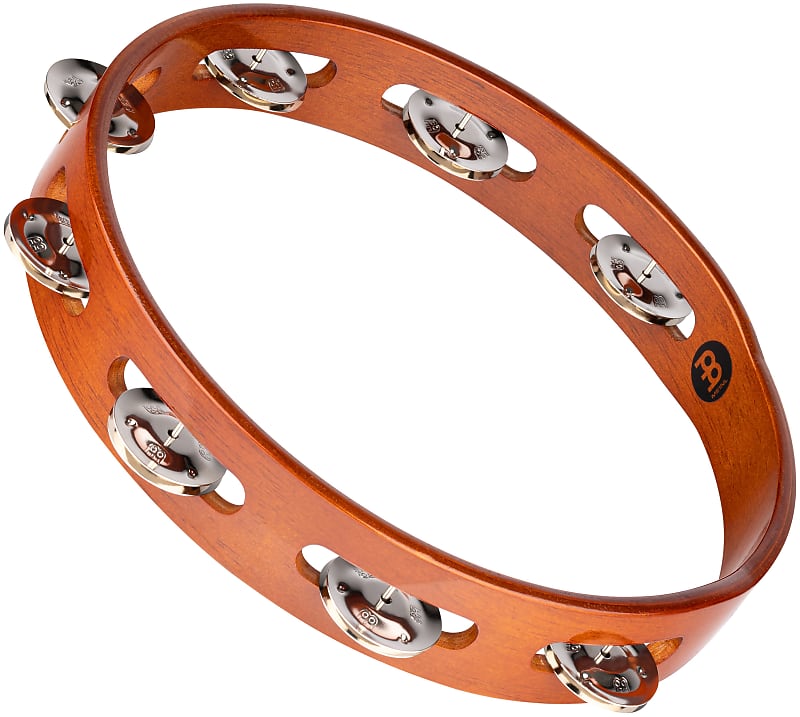 Meinl Percussion TA1AB Traditional 10-Inch Wood Tambourine with Single Row Steel Jingles image 1