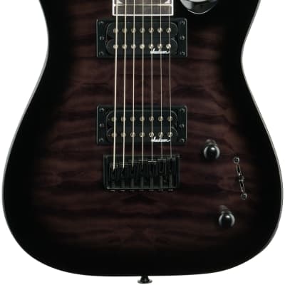 Jackson JS22Q7DKAHT JS Dinky Electric Guitar, 7-String, Transparent Black Burst image 2