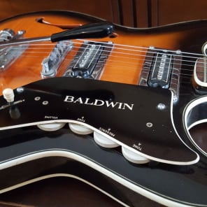 Baldwin  Vibraslim Semi-Hollow Body Electric Guitar 1966 RARE Burns Company image 6