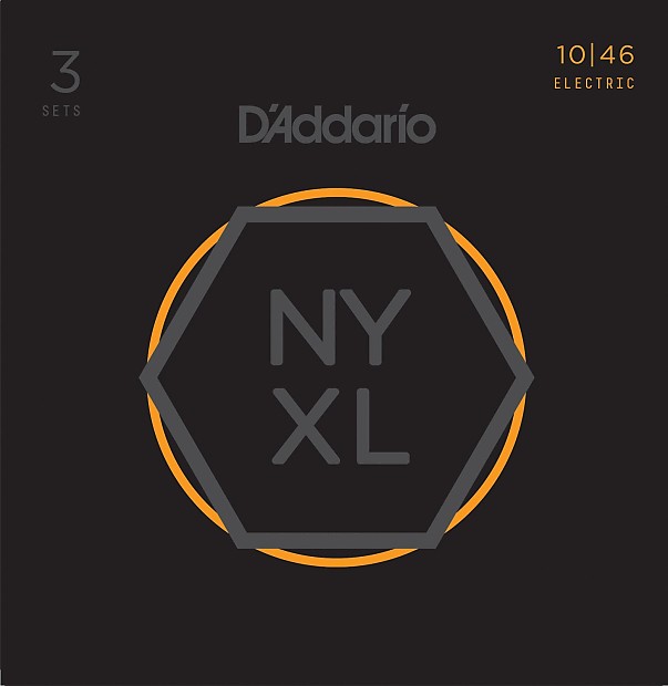 D'Addario NYXL1046-3P Nickel Wound Electric Guitar Strings 3-Pack, Regular Light Gauge image 1