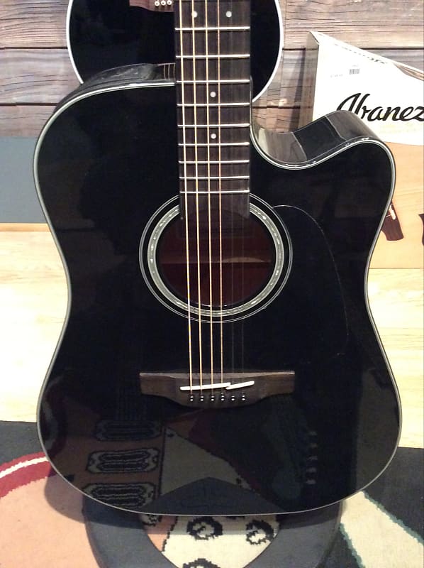 Takamine GD30CE- BLK G30 Series Dreadnought Cutaway Acoustic/Electric Guitar Gloss Black image 1