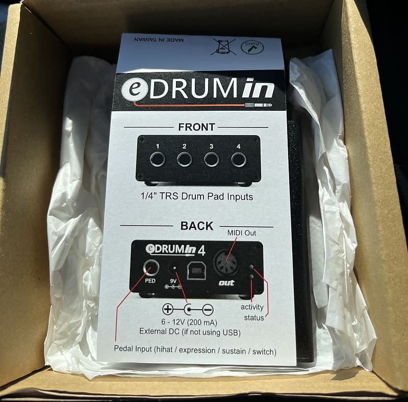 eDrumin 4 Drum Trigger Interface Reverb