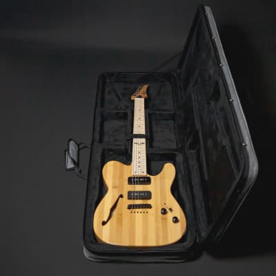 Lindo Bamboo Defender Chambered Electric Guitar and Hard Case | Eco-Friendly | Sustainable image 2