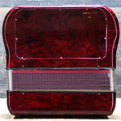 Hohner Club III M 8-Bass 30-Treble Button "C/F" Red Diatonic Accordion w/Case image 3