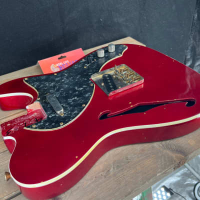 Real Life Relics Fully Loaded 69 Tele® T  Body Top Bound Aged Candy Apple Red #3 image 6