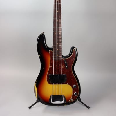 Fender Custom Shop '64 P-Bass Relic Bleached 3-Tone Sunburst image 2
