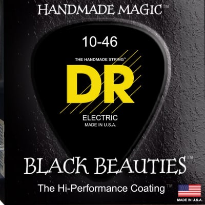 DR BKE-10 Black Beauties Coated Electric Guitar Strings gauges 10-46 image 1