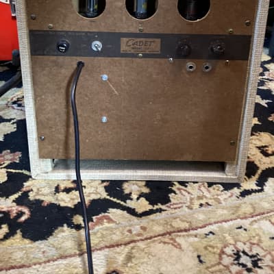 Danelectro Model 122 Cadet Tube Amp Combo JUST SERVICED! Sylvania Tubes 1960s Cream image 3