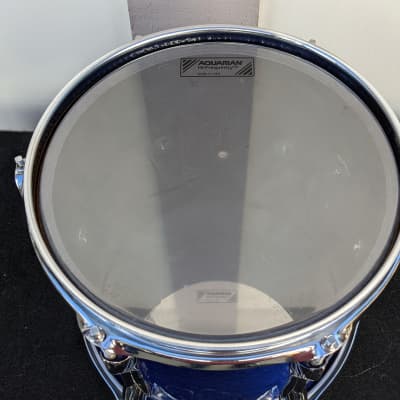 1990s Premier England 9 x 10" Sapphire Blue Lacquer Finish Tom - Looks And Sounds Great! image 6