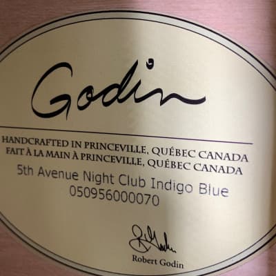 Godin 5th Avenue Night Club - Indigo Blue image 6