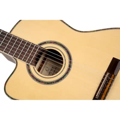 Ortega Family Series Pro Full Size Guitar Solid Spruce/ Mahogany Natural - RCE141NT-L, Left-handed image 10