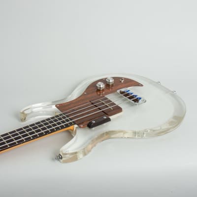 Ampeg  Dan Armstrong Solid Body Electric Bass Guitar (1969), ser. #D215A, black tolex hard shell case. image 7