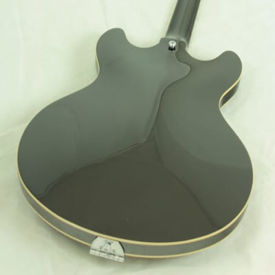 D'Angelico DAPDCSBKCTCB Premier DC Semi-Hollow Electric Guitar w/ Gig Bag, Black image 3