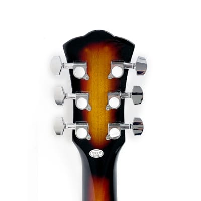 Johnson JH-100 Delta Rose Hollowbody Electric Violin Sunburst Guitar (JH-100-S) image 9