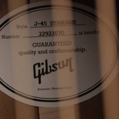 Gibson J-45 Standard Left Handed - VS (#070) image 13