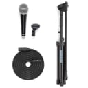 Samson VP10X Microphone Value Pack, Includes R21S Handheld Dynamic Microphone, MK10 Lightweight Boom Stand, 18' XLR Microphone Cable, Mic Clip