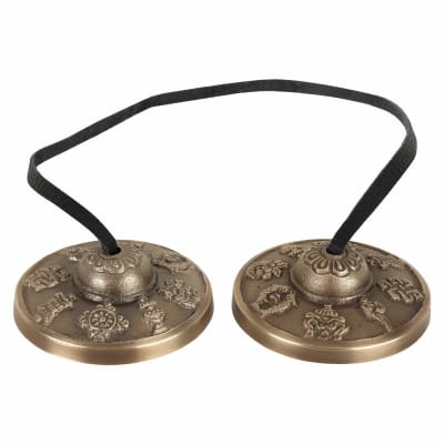 Tingsha Tibetan Bell (Chimes) Buddhist Lucky Symbols (Medium) : Musical  Instruments 