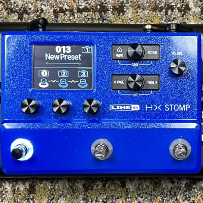 ギター LINE6 HX Stomp Lightning Blue Open Box Line 6 HX Stomp Limited-Edition Multi-Effects Pedal