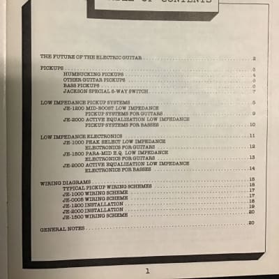 Jackson USA pickup User's Manual 1987 image 2