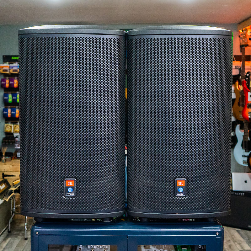 JBL PRX515 15" 2Way SelfPowered PA Speakers with Stands Reverb UK