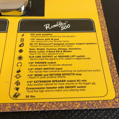 Fender Rumble 500 Bass Amplifier image 3