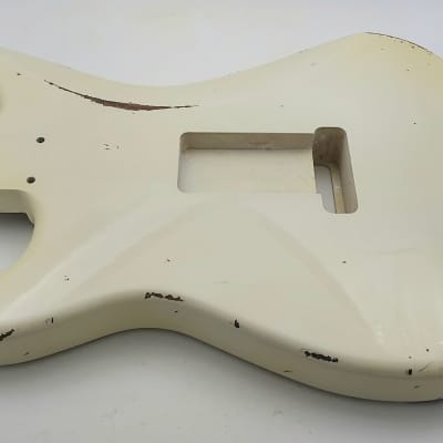 4lbs 2oz Nitro Lacquer Aged Relic Olympic White S-Style Vintage Custom Guitar Body image 10