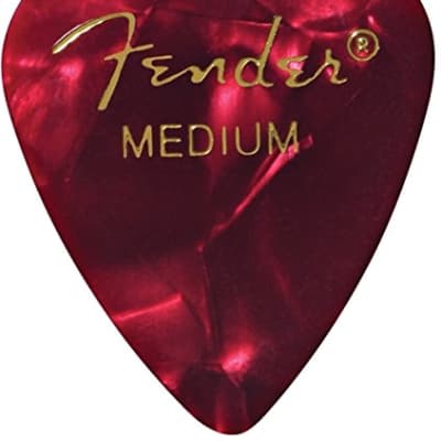 Fender 351 Premium Celluloid Guitar Picks - MEDIUM, RED MOTO - 12-Pack (1 Dozen) image 1