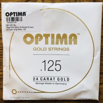 Optima 24K Gold Electric Bass Guitar Strings; 5-string super long scale image 2