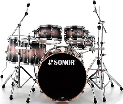 Sonor Select Force 6 Piece S Drive Drum Kit Brown Galaxy Burst