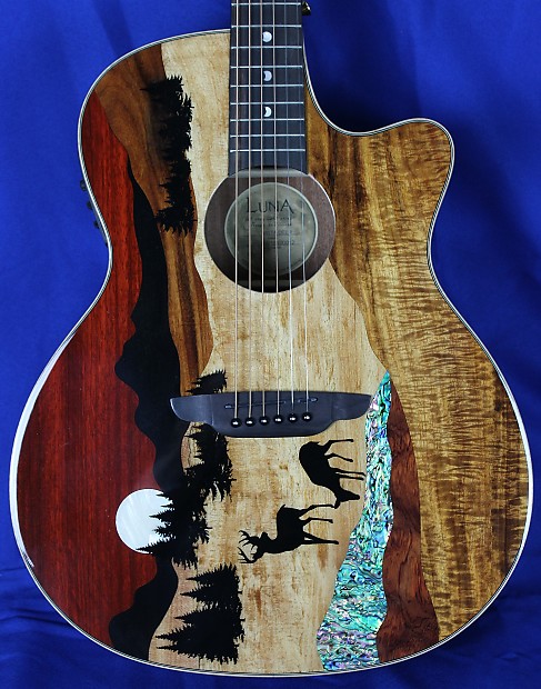 Luna Vista Deer Acoustic-Electric Guitar Natural image 1