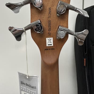 Warwick RockBass Alien Standard 4 String Left Handed Fretless w/Lines Acoustic Electric Bass - Natural image 7
