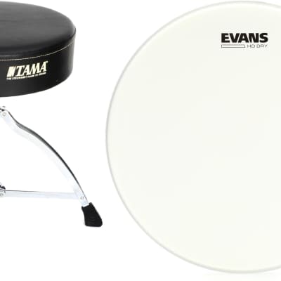 Tama HT130 Standard Drum Throne  Bundle with Evans Genera HD Dry Drumhead - 14 inch image 1