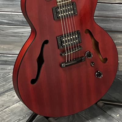 Used Epiphone 2005 Dot Studio Semi-Hollow Electric Guitar with Gig Bag- Worn Cherry image 3
