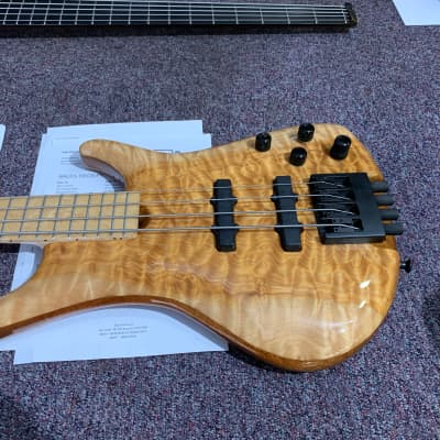 Status King bass Mk2 MkII 2007 walnut body with quilted maple top image 6