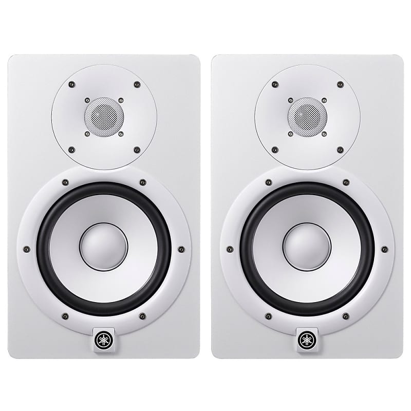 Yamaha HS7 6.5Inch Powered Studio Monitor Speaker, White Reverb