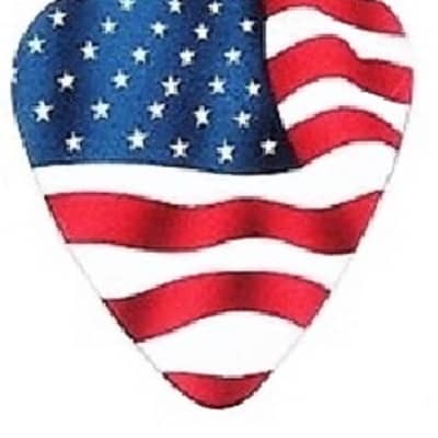 American USA Flag Guitar Picks.  Medium Thickness  0.71mm. 20 Pcs. SHIPS FAST! image 2