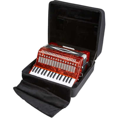SofiaMari SM-3232 32 Piano 32 Bass Accordion Regular Red Pearl image 5