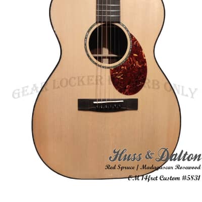 Huss & Dalton OM 14-fret Custom Red Spruce & Madagascar Rosewood handcrafted guitar 5831 image 3