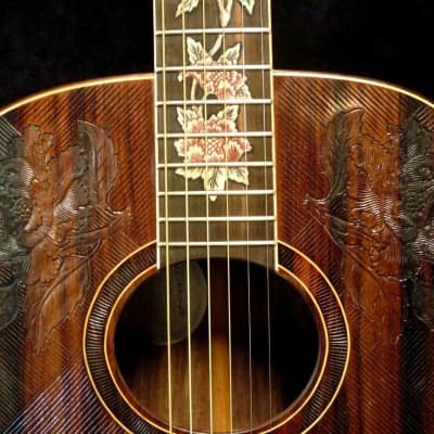 Blueberry Handmade Grand Concert Guitar - Balinese Rosewood Body image 2