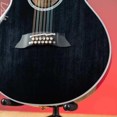Takamine Thinline TSP158C-12 12-String Acoustic-Electric Guitar See-Through Black image 4