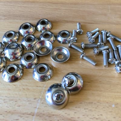 Metal Snare Drum Shell M4 Mounting Screws w/ Cup Washers for Lugs, Snare Strainer and Butt Plates - Set of 20 image 3