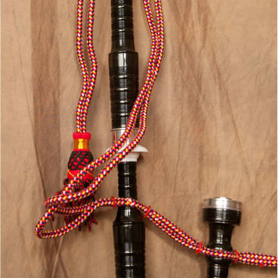 Roosebeck BAGDRT Full Size Sheesham Black Finish Bagpipe w/Red Tartan Cover,Pipe Chanter&Drone Reeds image 4