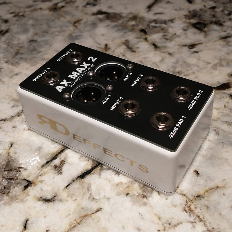 RD Effects Ax Max 2 Stereo Active DI 2022 White Reverb