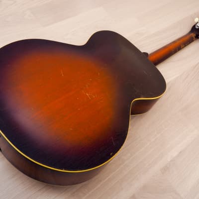 1940s Regal Vintage Archtop Acoustic Guitar, Spruce & Mahogany, USA-Made w/ Case image 13