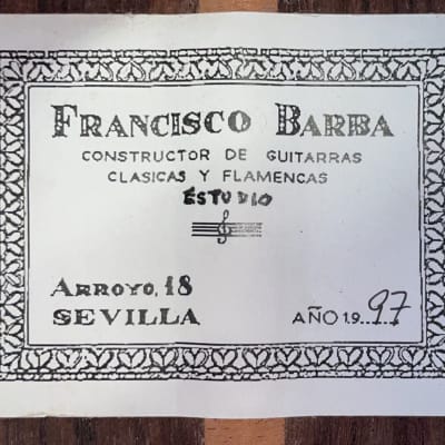 Francisco Barba 1997 "Estudio" - very nice guitar at a reasonable price - check video! image 12